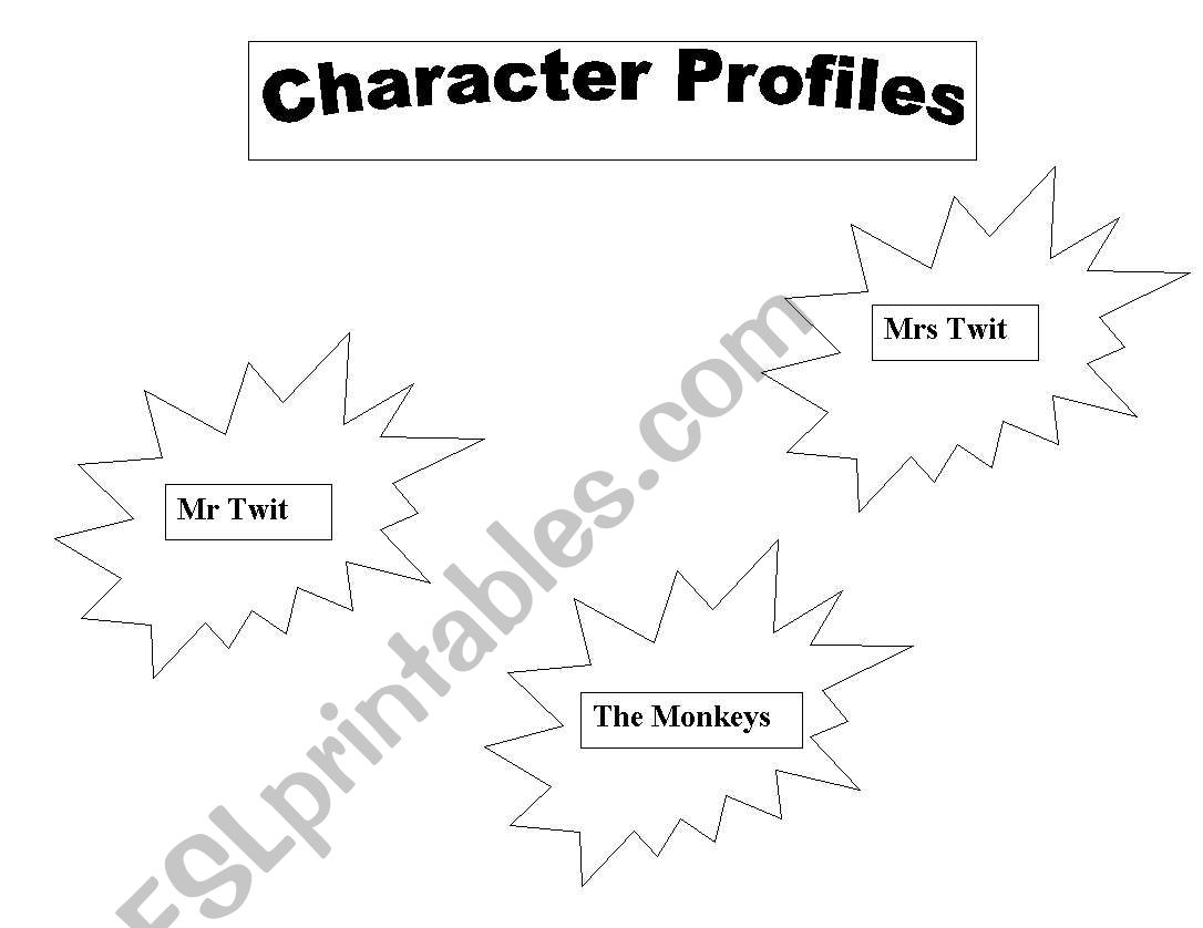 Character profile - The Twits worksheet