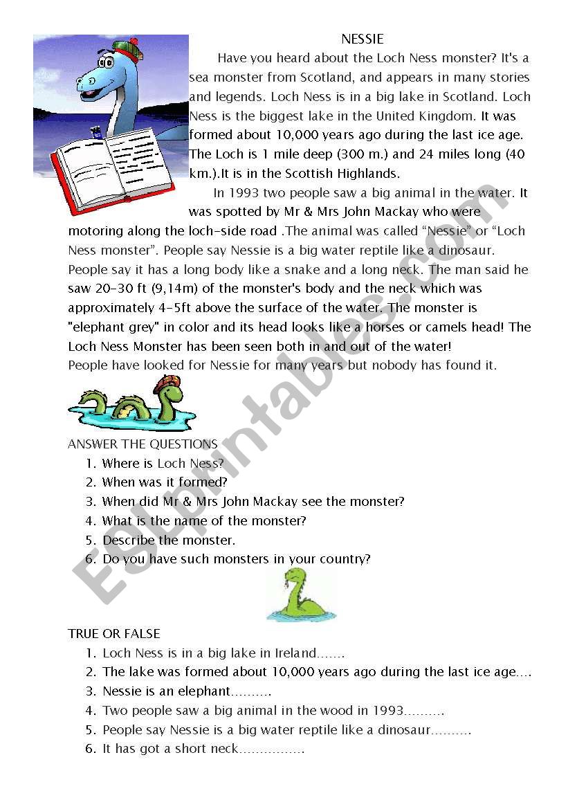 Nessie worksheet