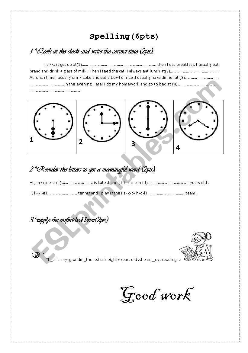 Mid term test 1 part 1 worksheet