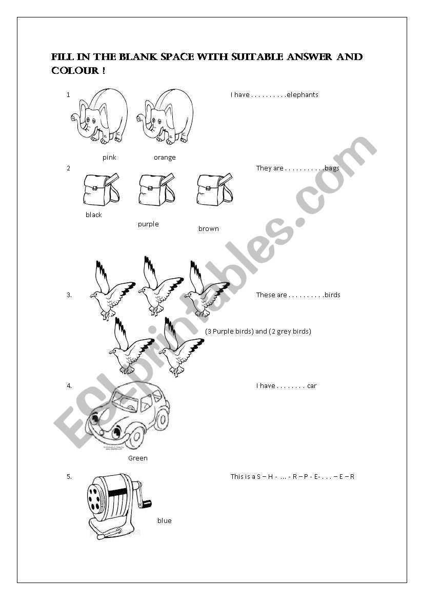 writing numbers and coloring worksheet