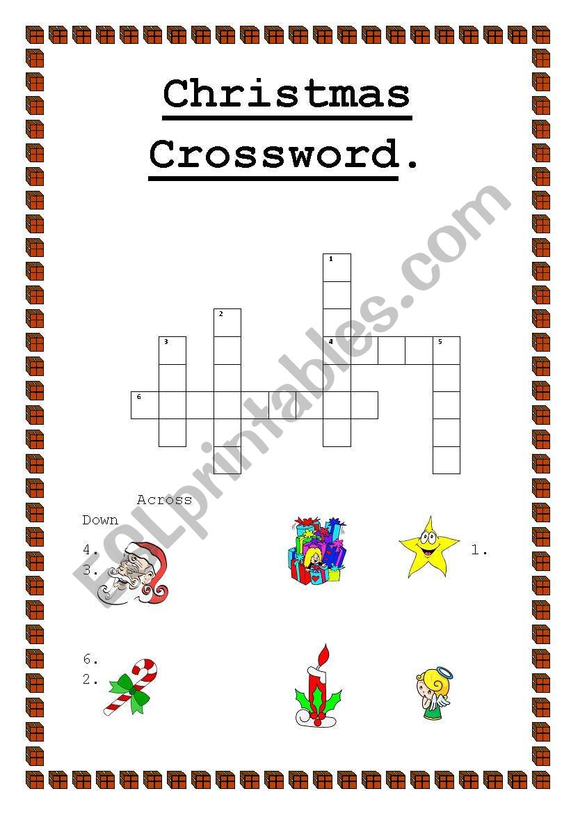 Christmas Crossword worksheet