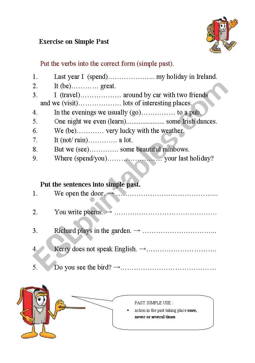 past simple tense worksheet