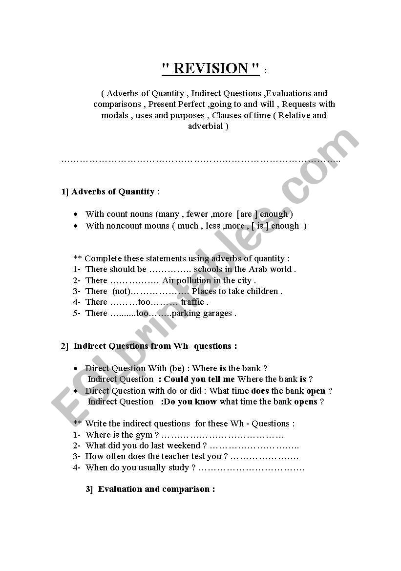 grammar notes worksheet