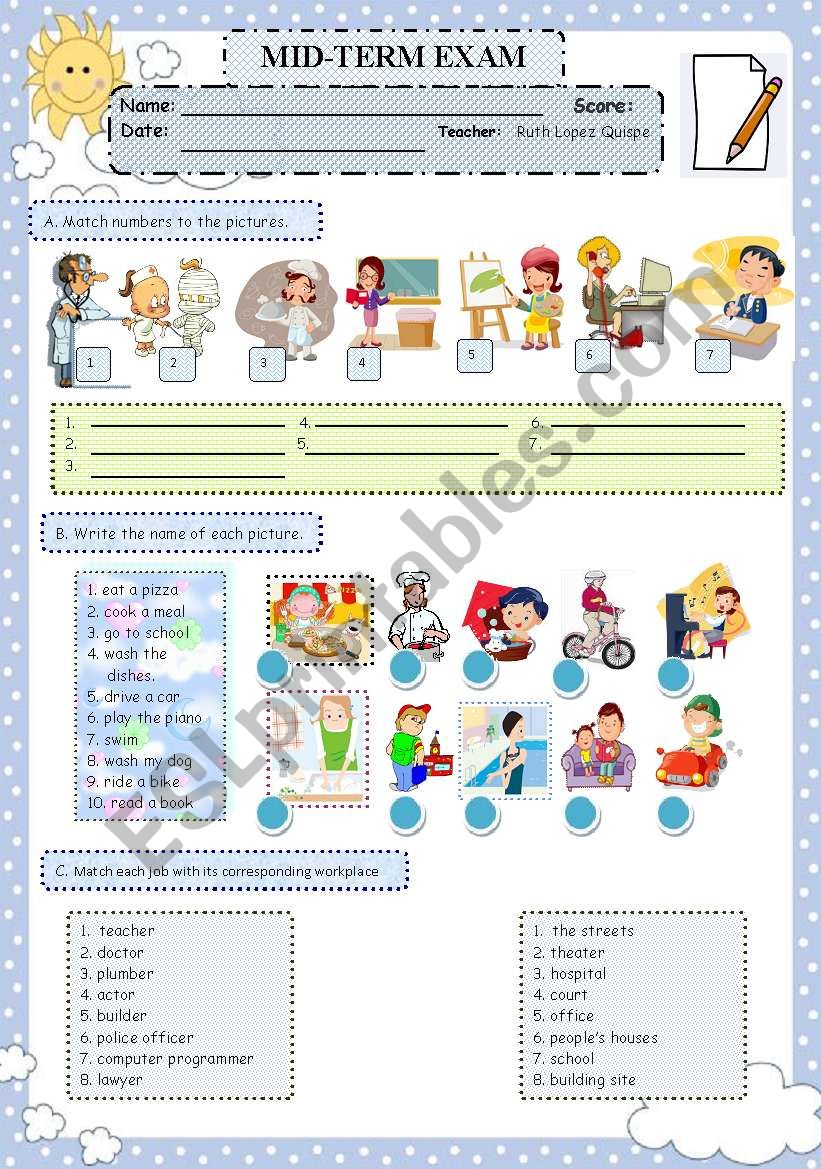 jobs worksheet