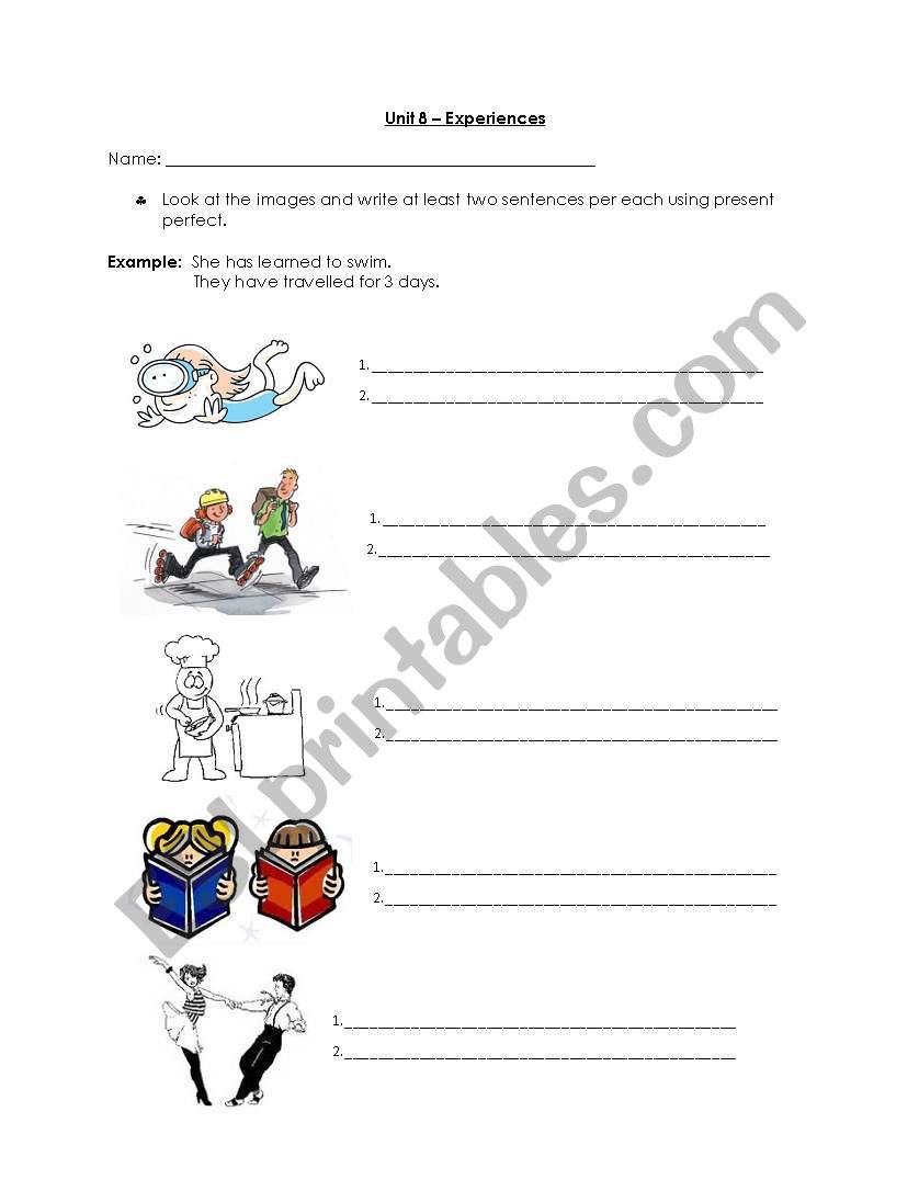 Present perfect practice worksheet