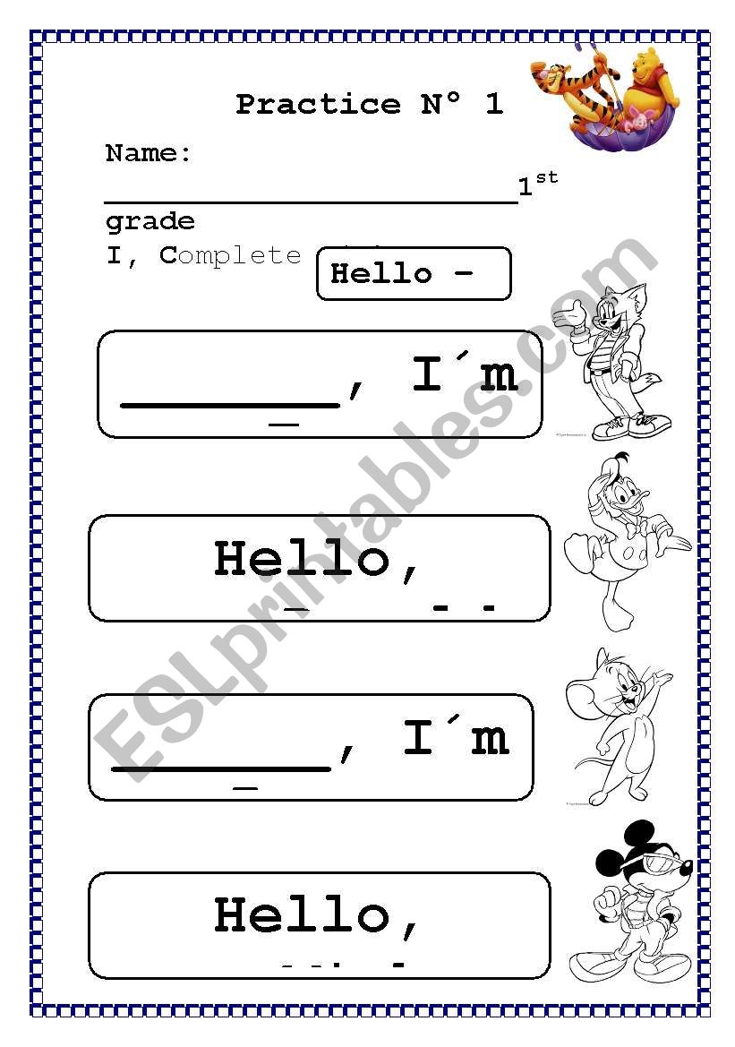 Whats your name? worksheet