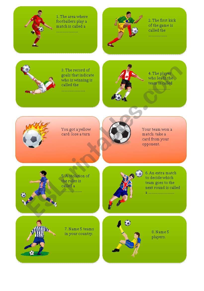 football / soccer card game PART 1