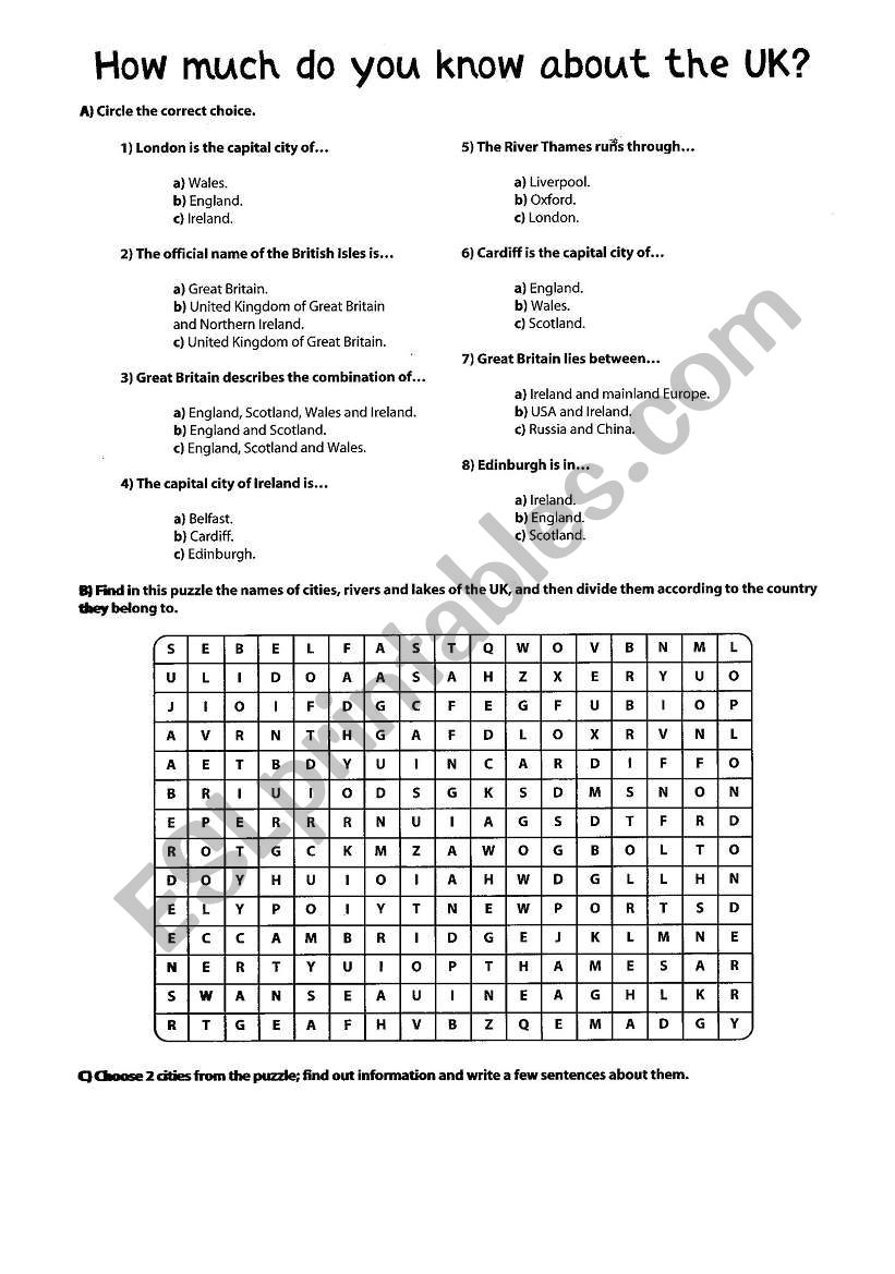 About the UK worksheet