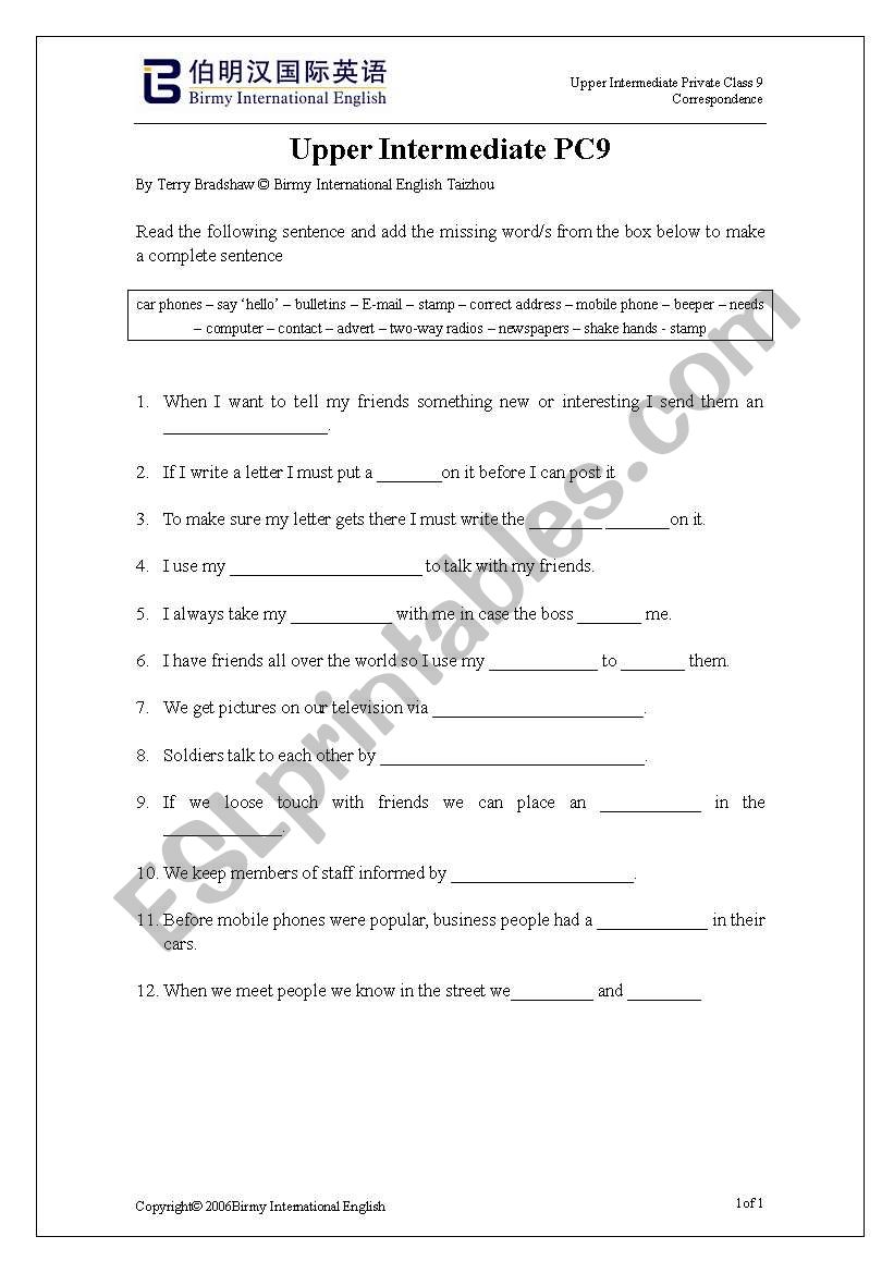 fill in the blanks worksheet