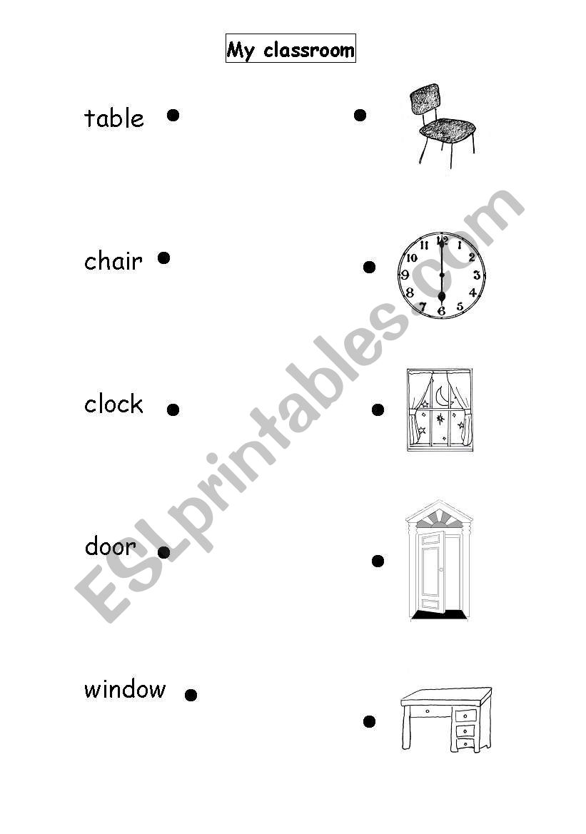 English worksheets: My classroom