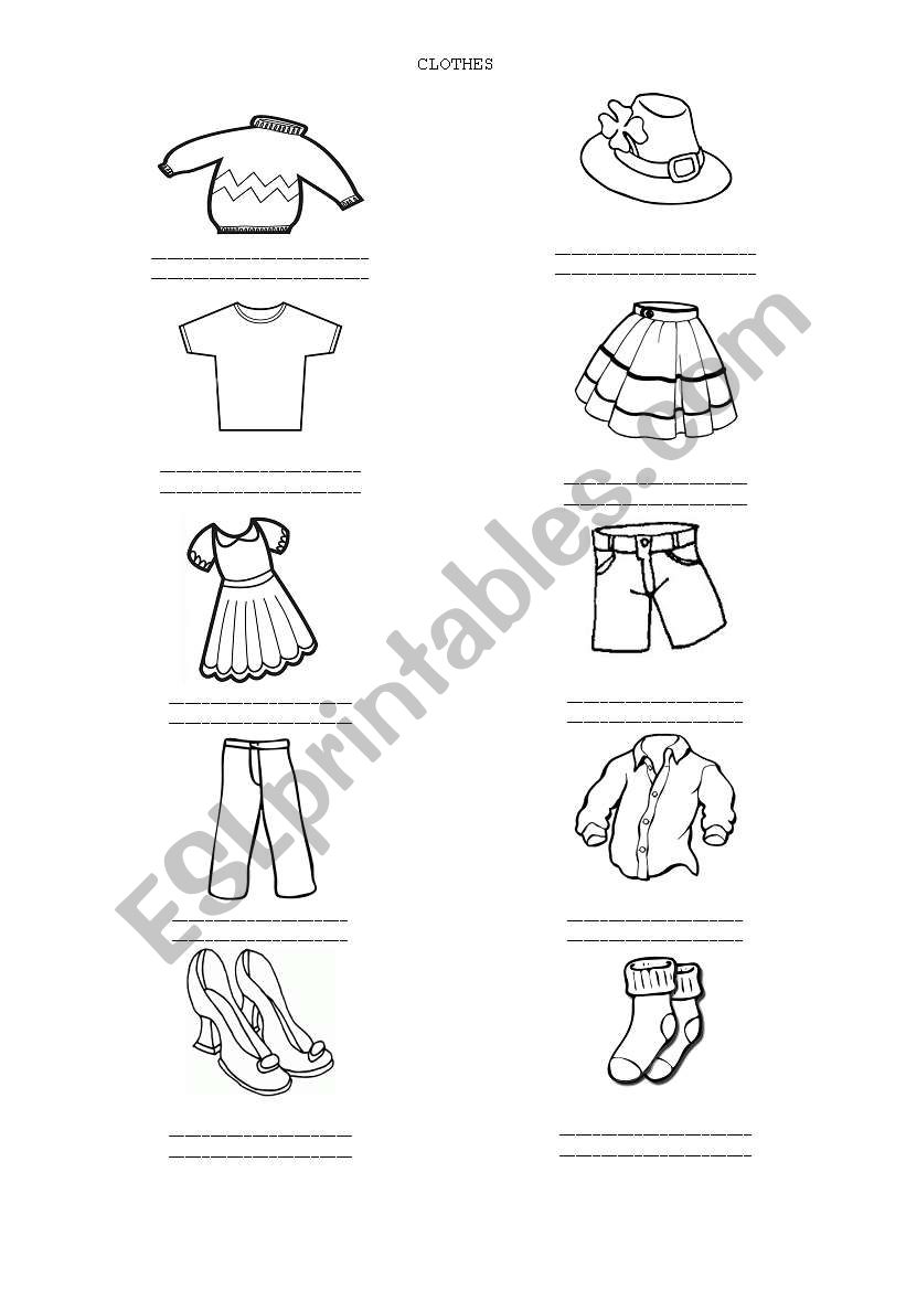 Clothes - ESL worksheet by Olga620