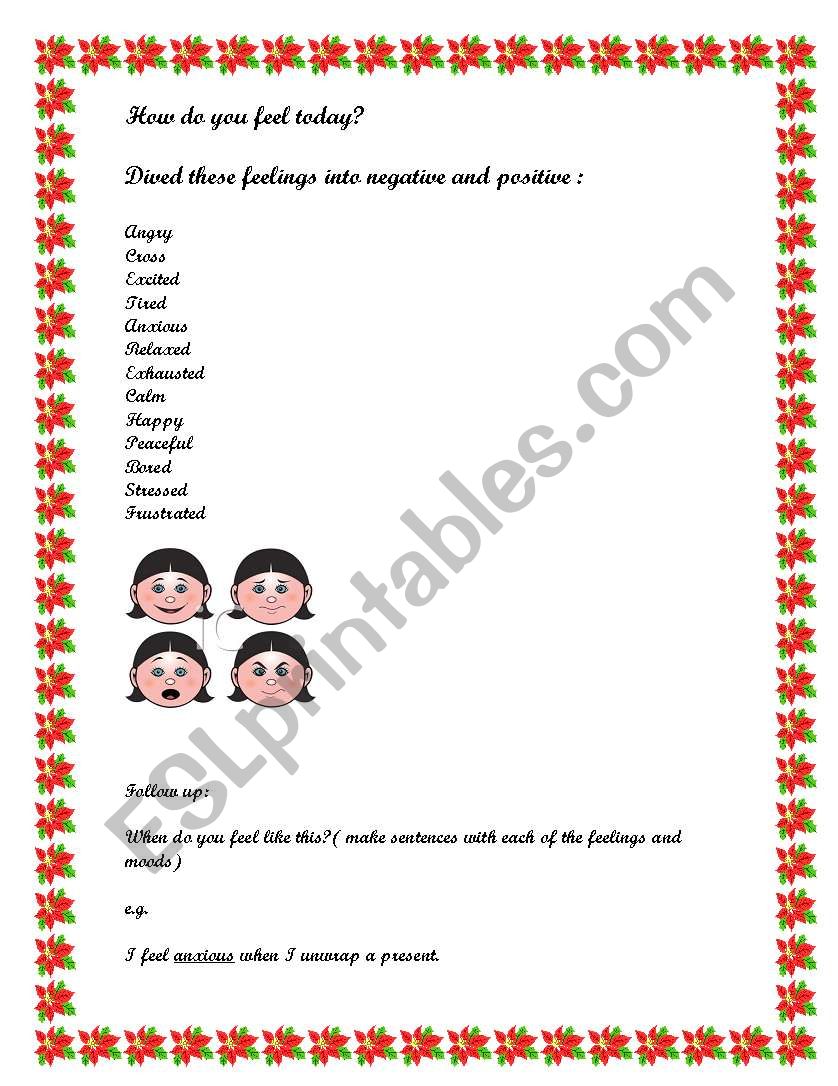 feelings worksheet