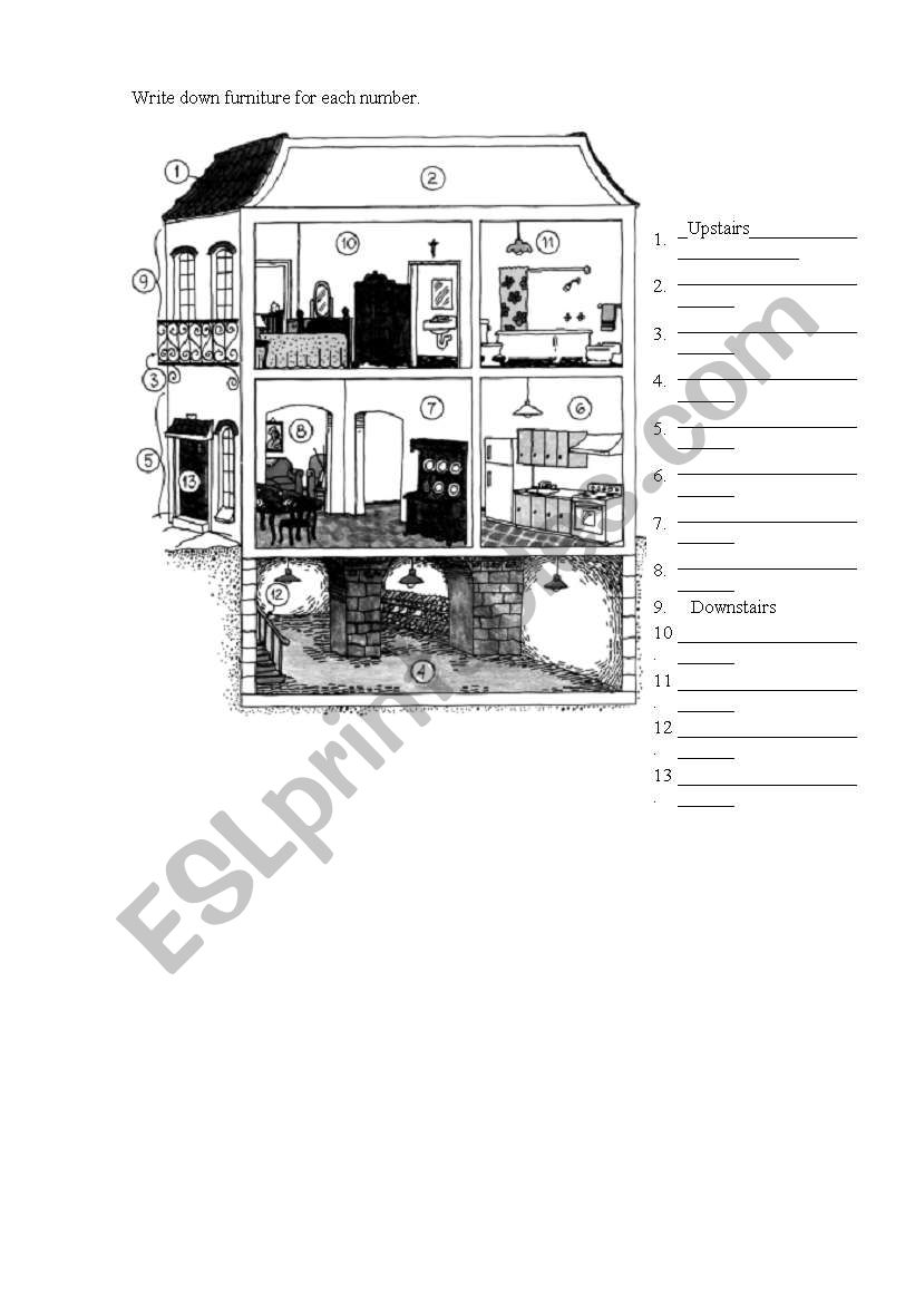 house worksheet