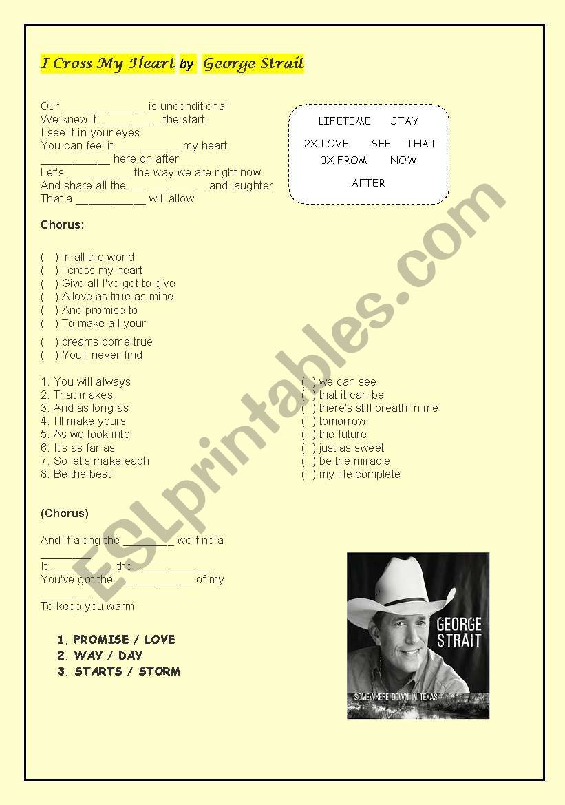 George Strait Song worksheet