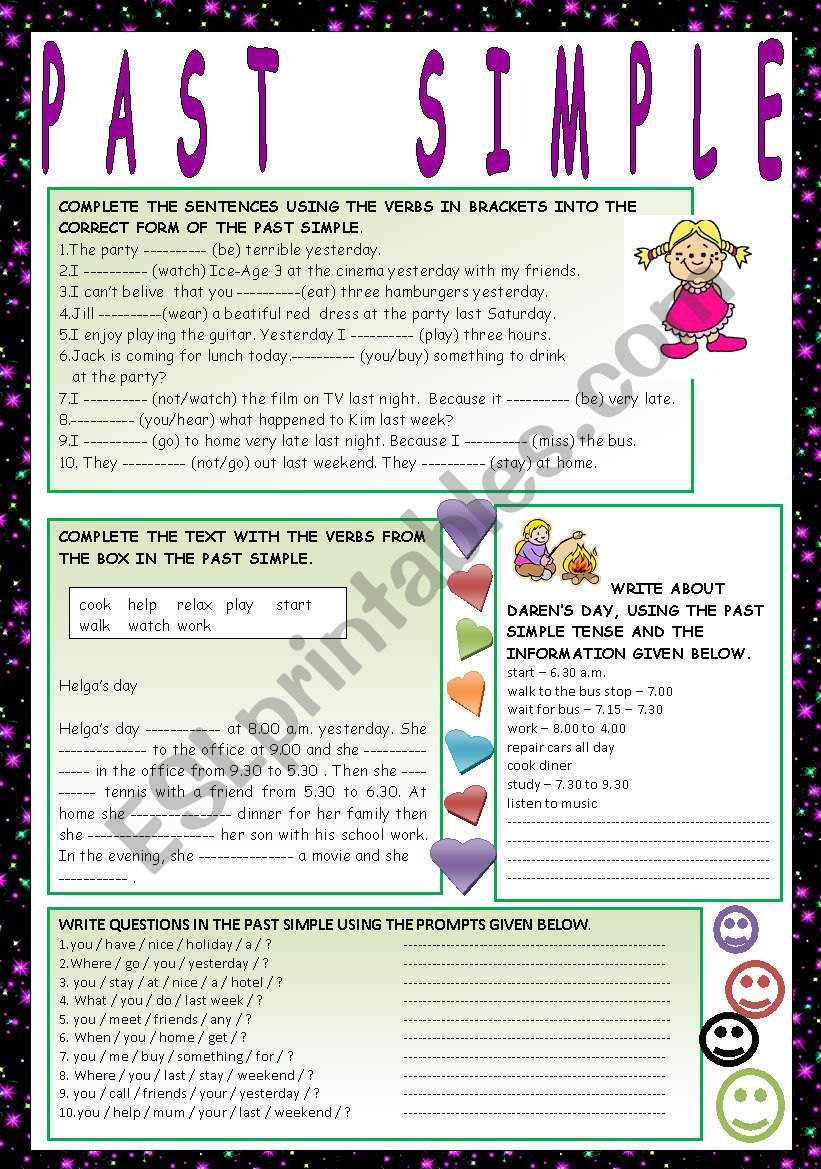 PAST SIMPLE TENSE worksheet