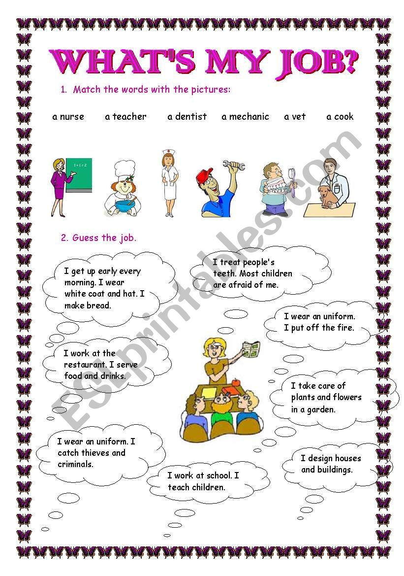 WhatÂ´s my job? worksheet