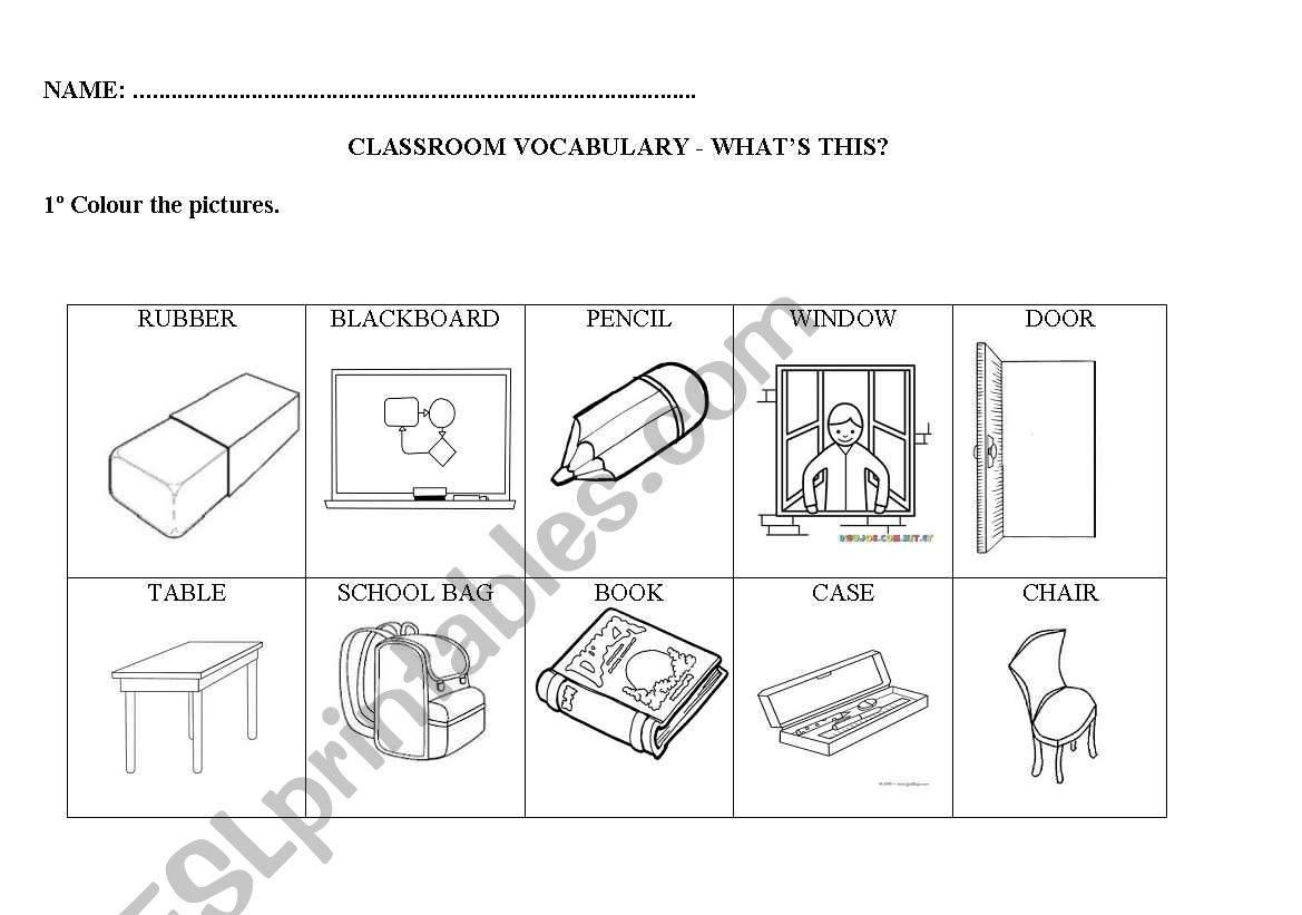 The classroom  worksheet