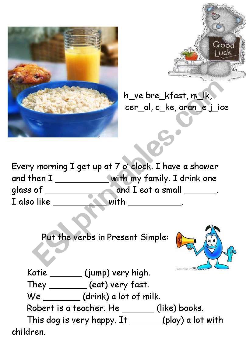  Simple Present practice worksheet