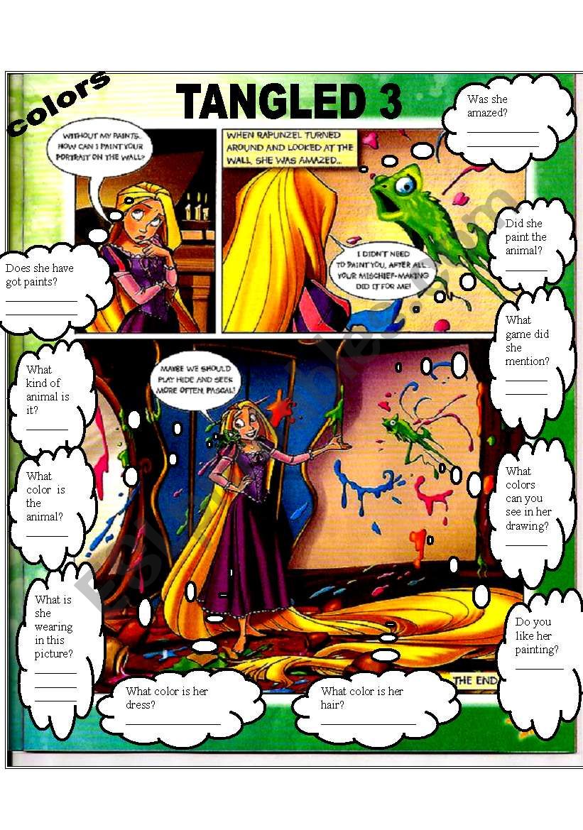 COMIC - TANGLED 3 worksheet