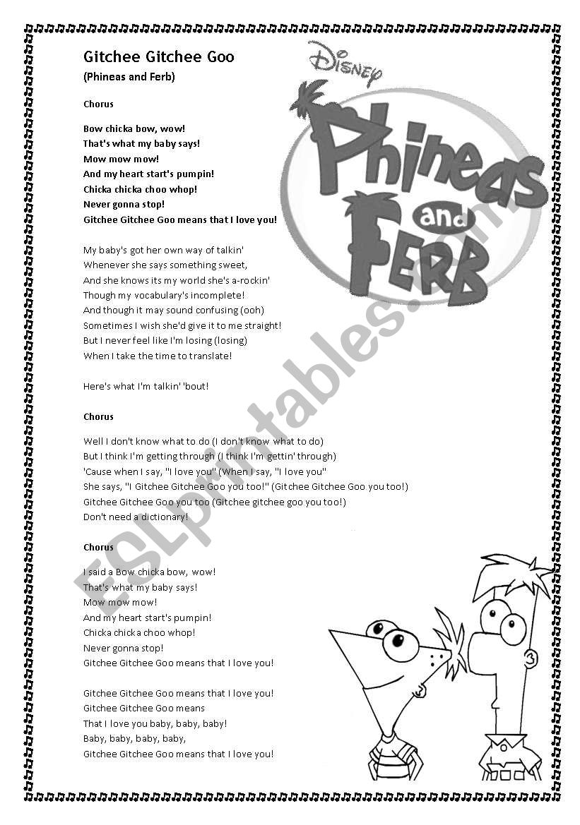 Gitchie Gitchie Goo  worksheet