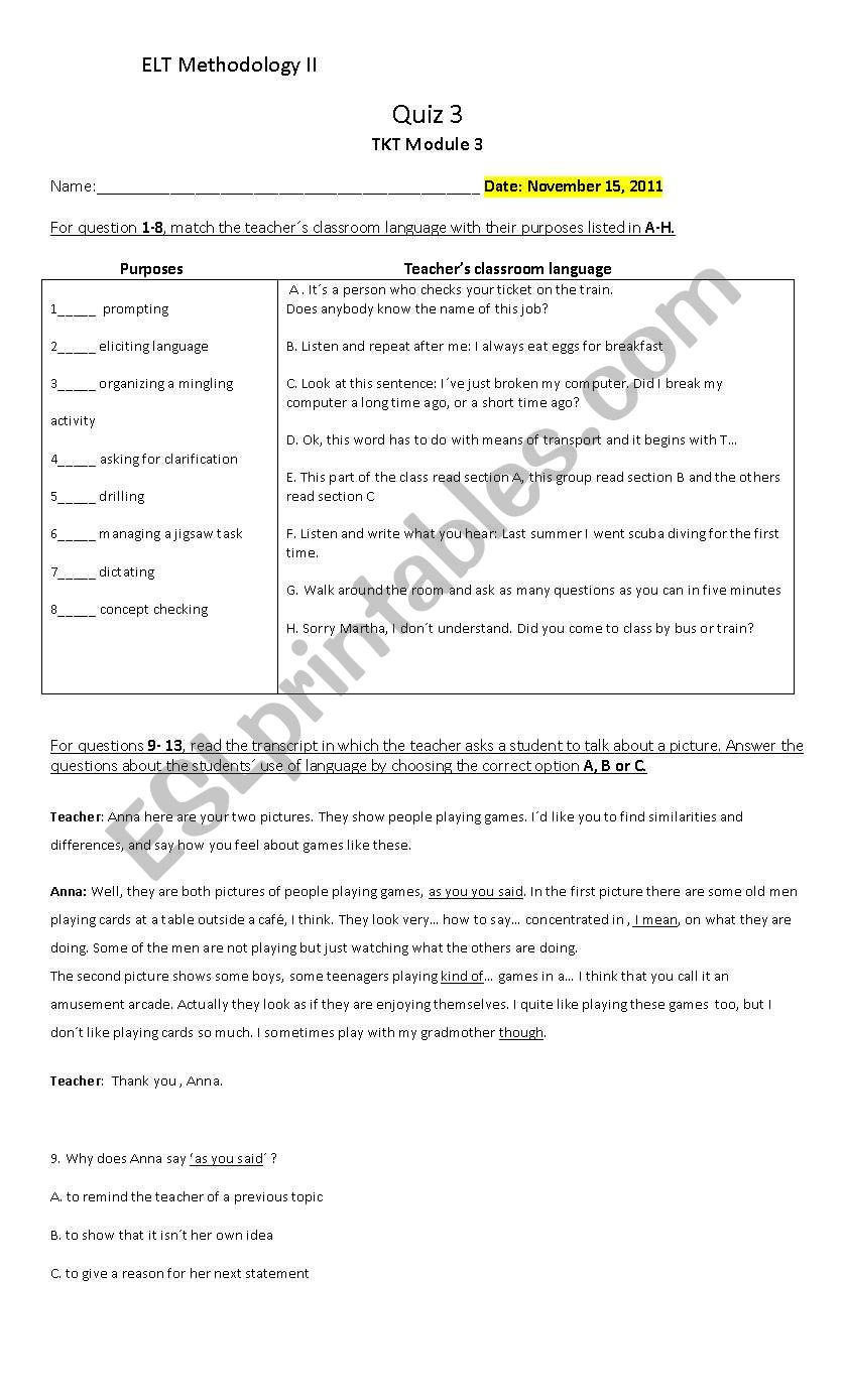 tkt 3 worksheet