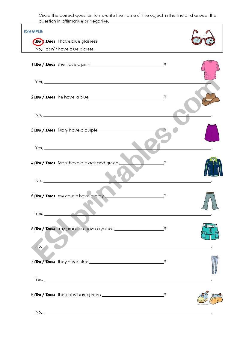 POSSESSIONS WITH HAVE NEG&INT FORM