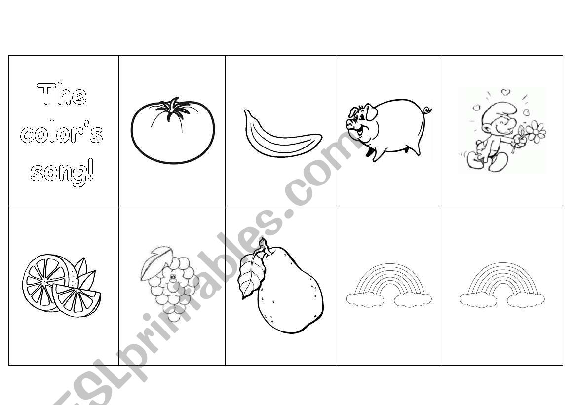 The colors song! worksheet