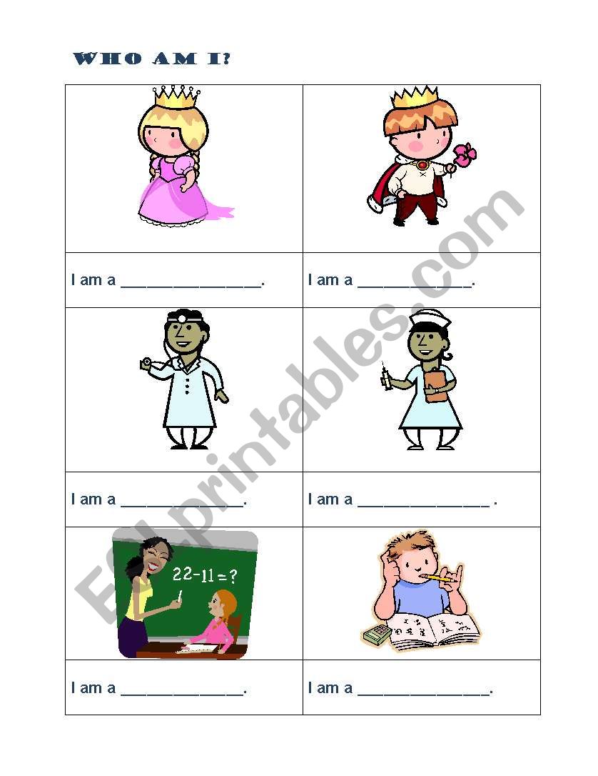 Who Am I ? worksheet