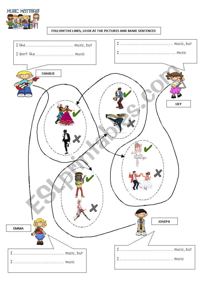 TYPES OF MUSIC worksheet