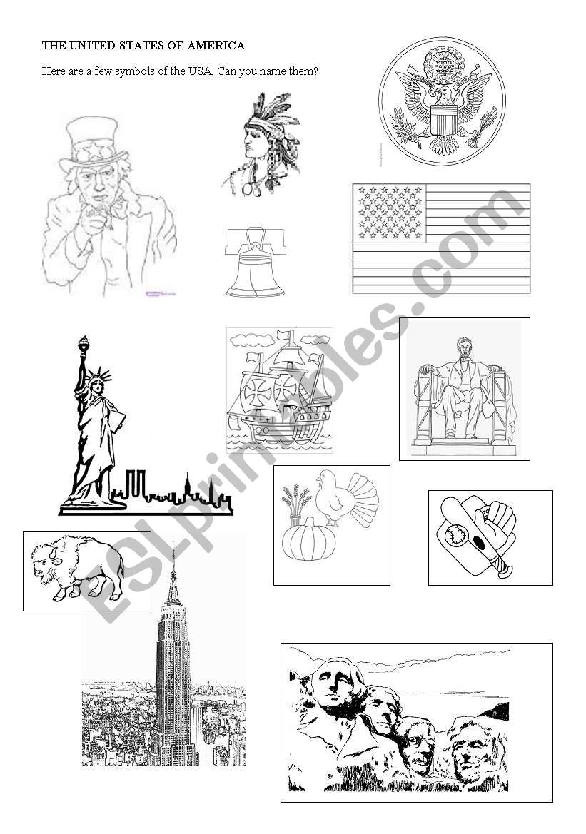 Images of the USA worksheet