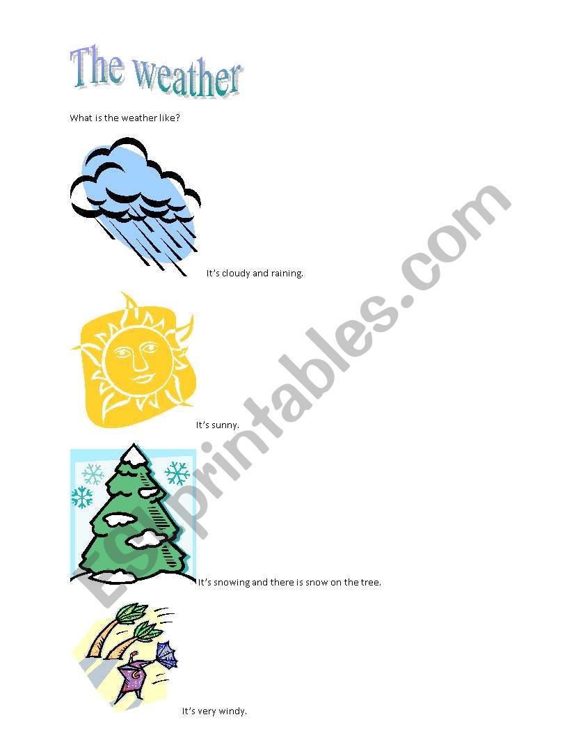 What is the weather like? worksheet
