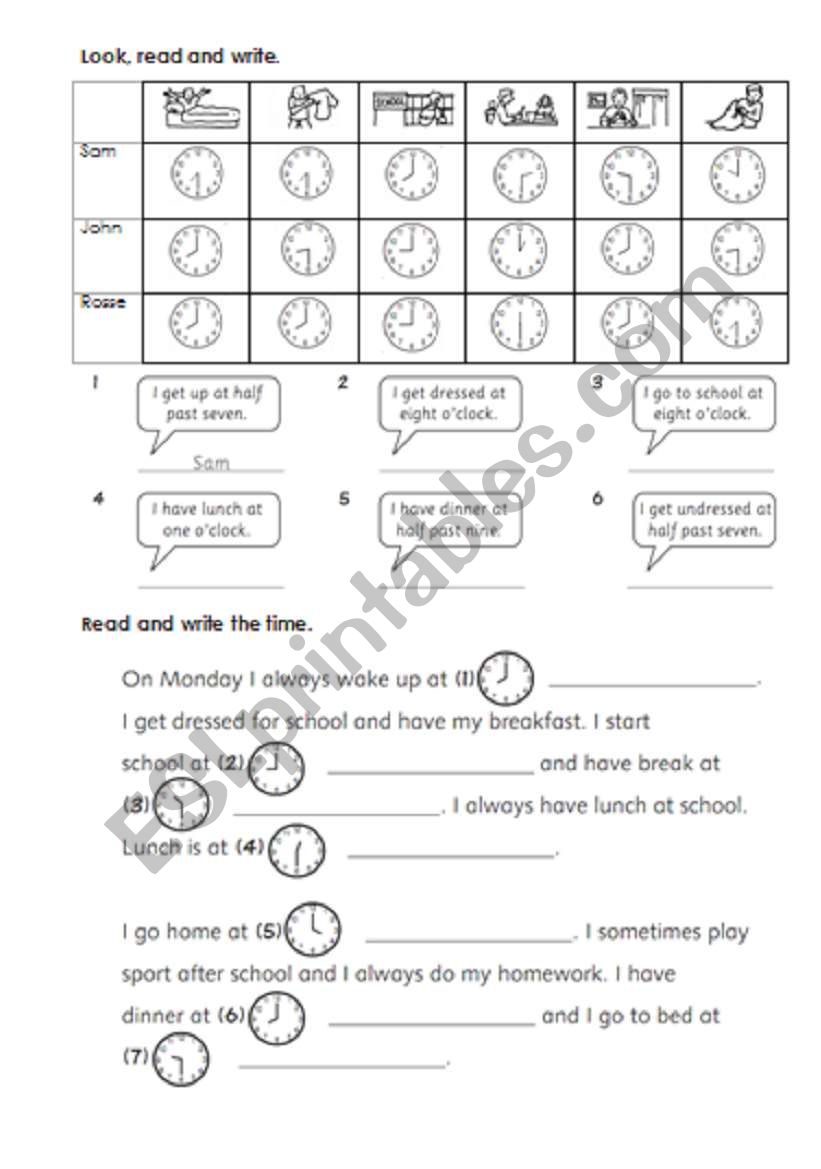 Time worksheet