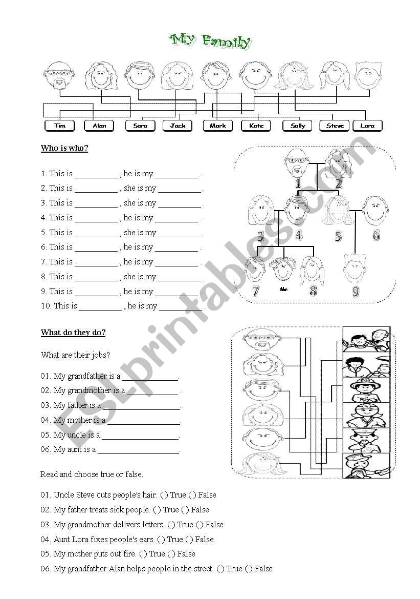 Family worksheet