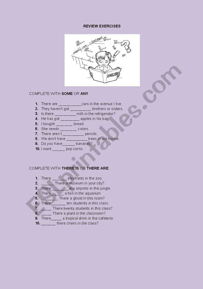 Review exercises worksheet