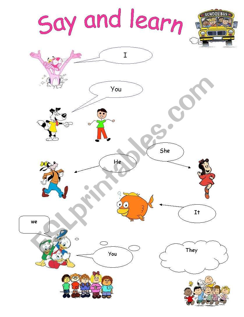 pronouns worksheet