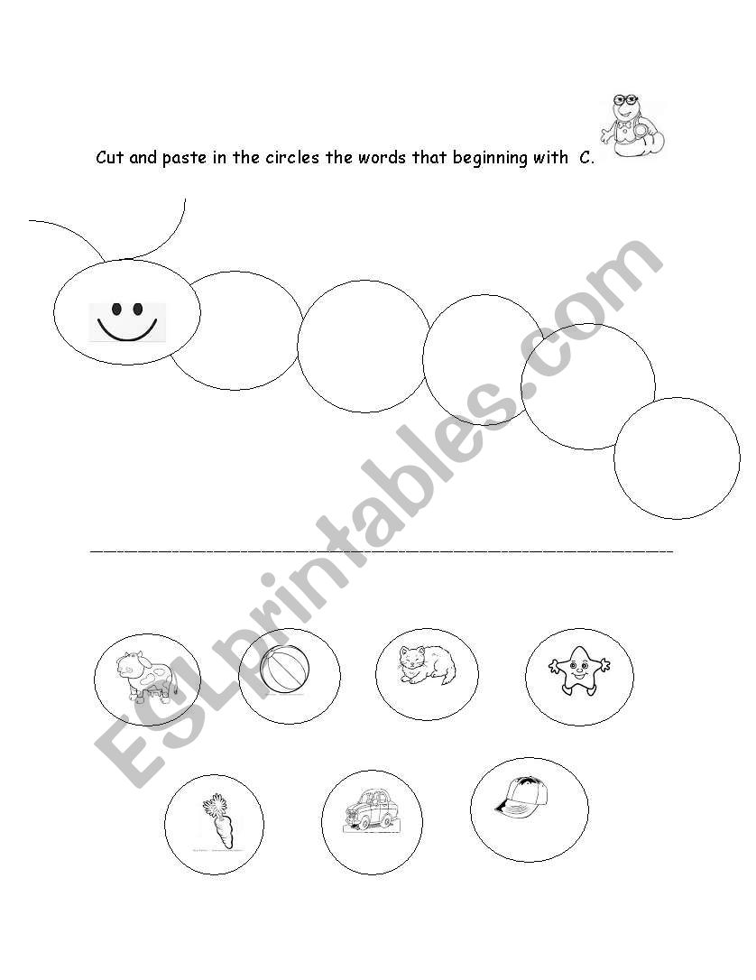 Beginning Sound C worksheet