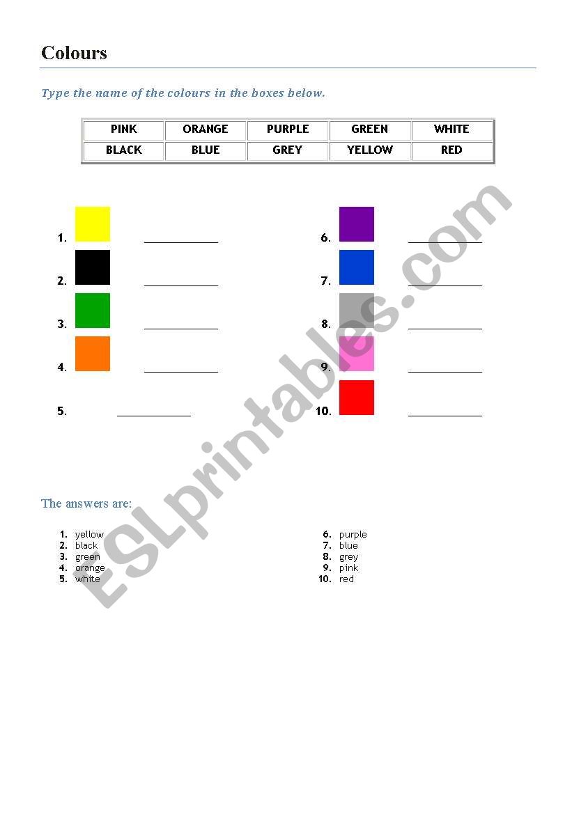 English exercises worksheet