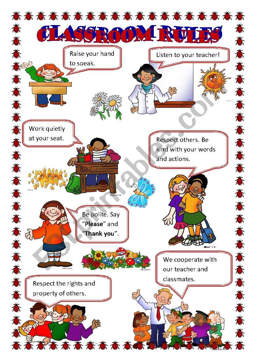 Classroom Rules worksheet