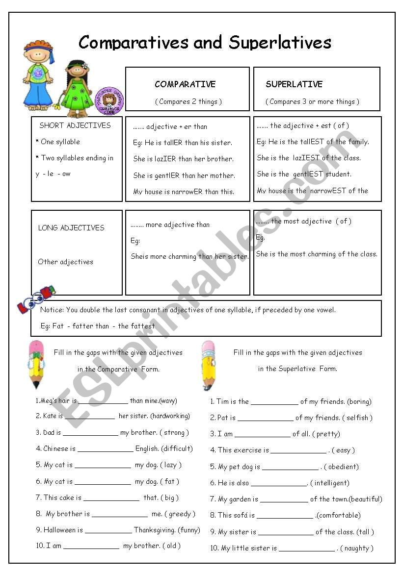 Comparing - degrees of adjectives