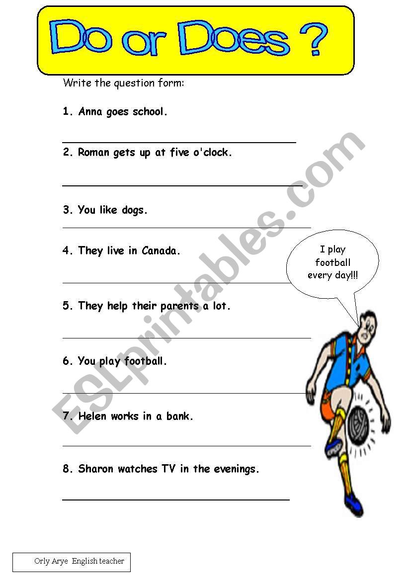 present simple question form worksheet