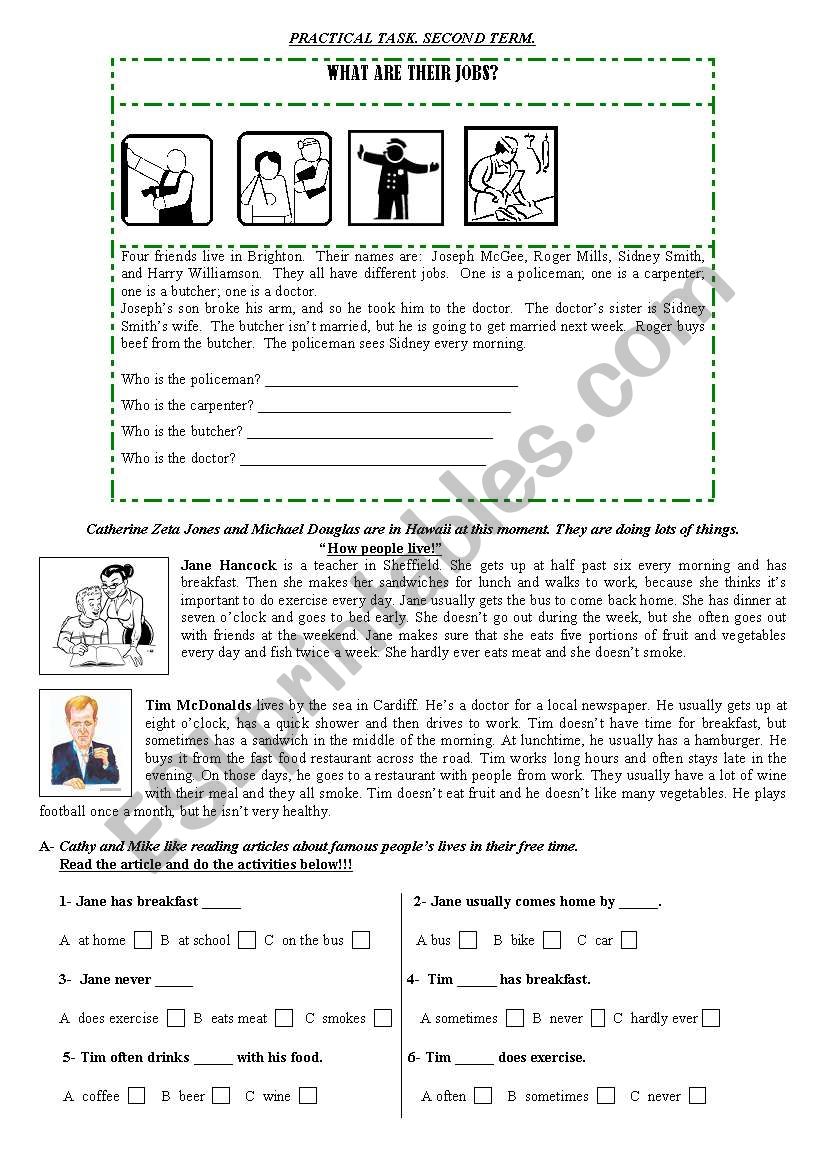 Present simple, presetn continuous and Lateral thinking puzzles