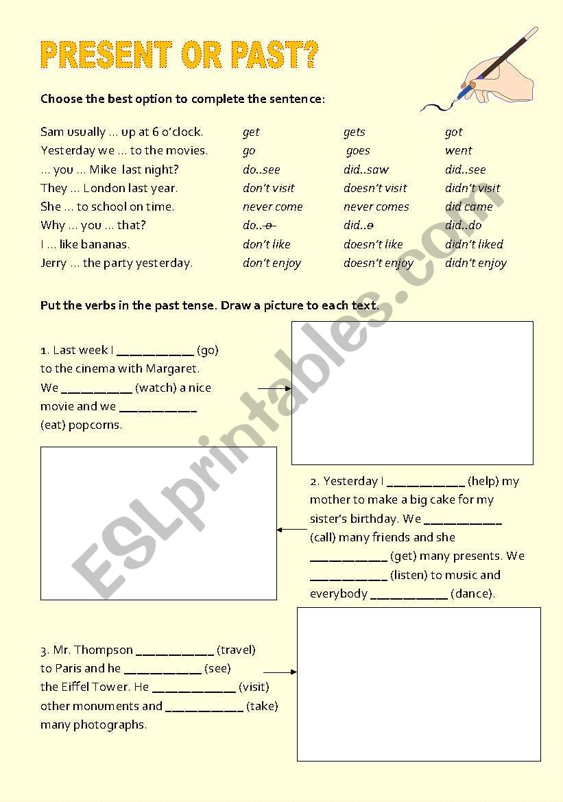 Present or Past? worksheet