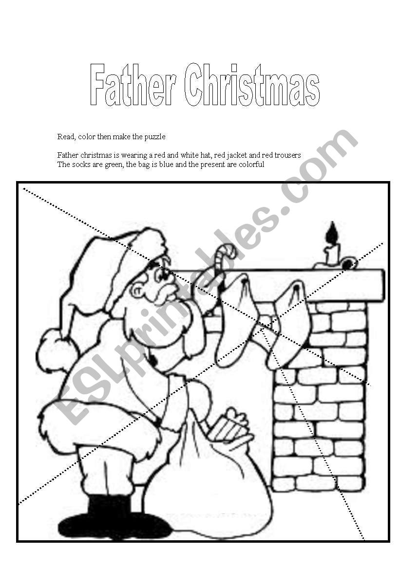 father christmas worksheet