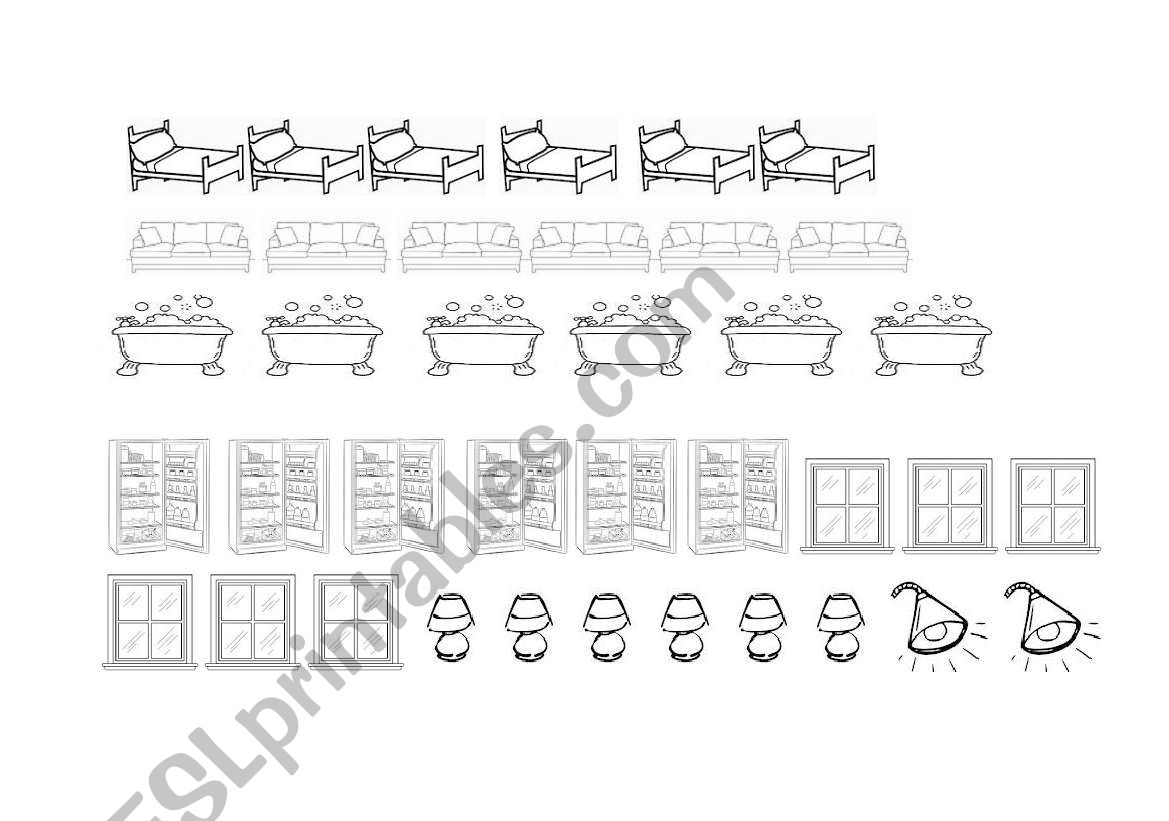 Furniture for your house worksheet