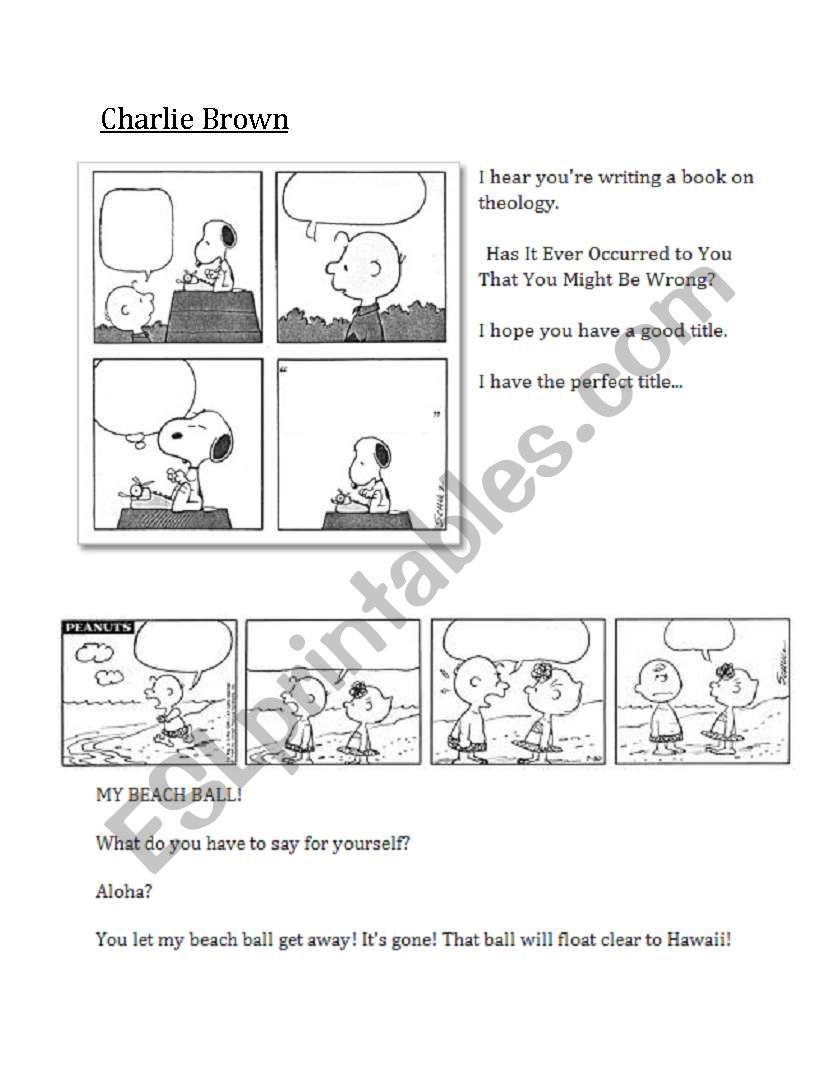 Graphic Text - Comic Strip (Charlie Brown)