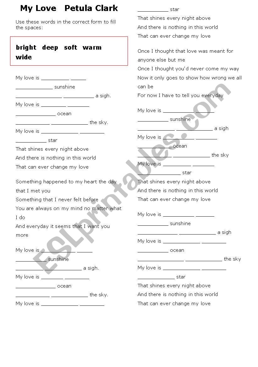 petula clark - comparatives and surperlatives