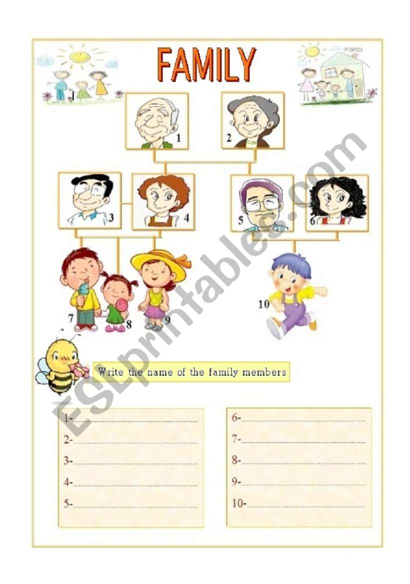 Family_members worksheet