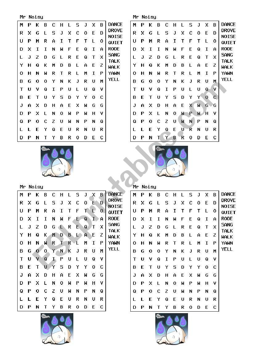 mr. noisy worksheet