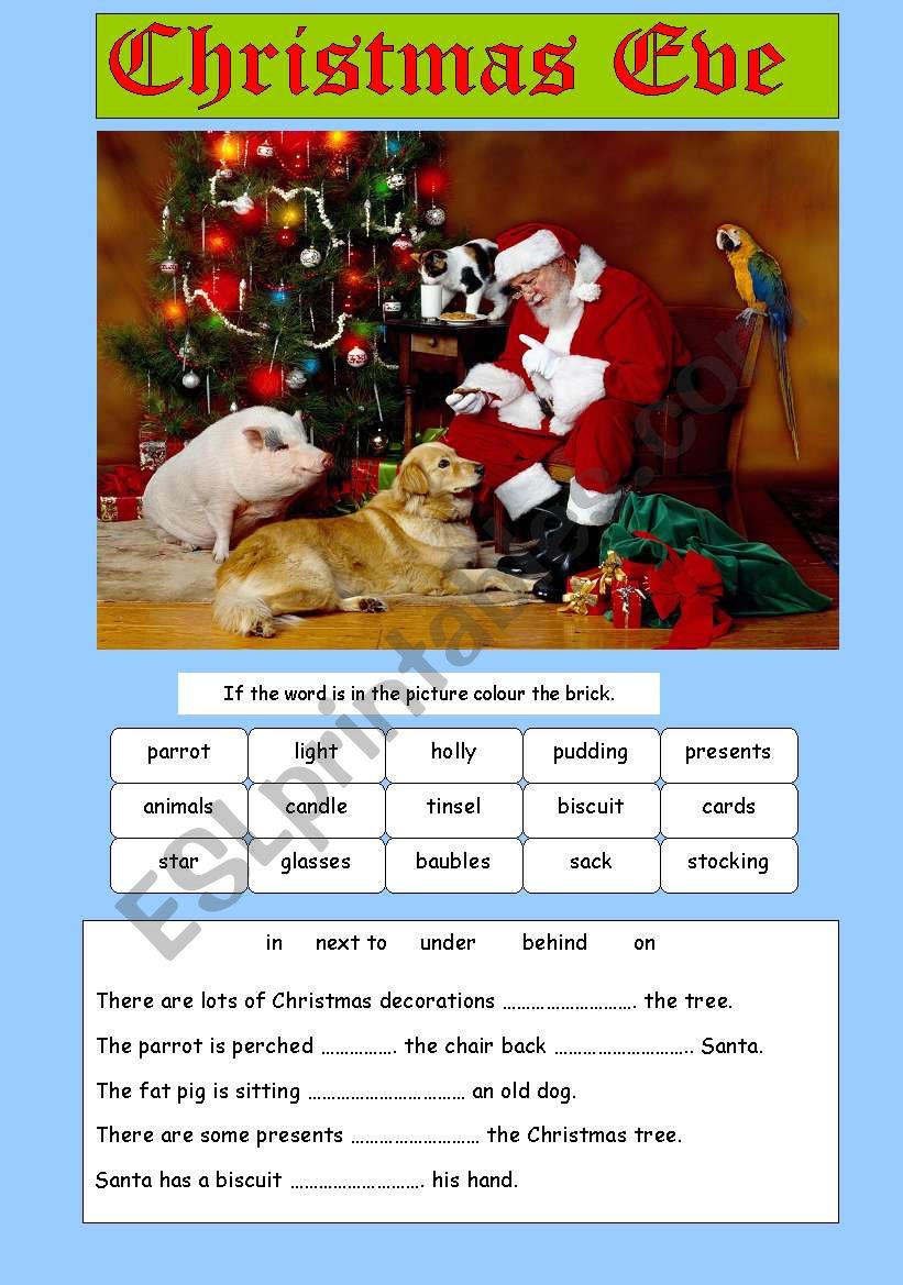 Christmas worksheet