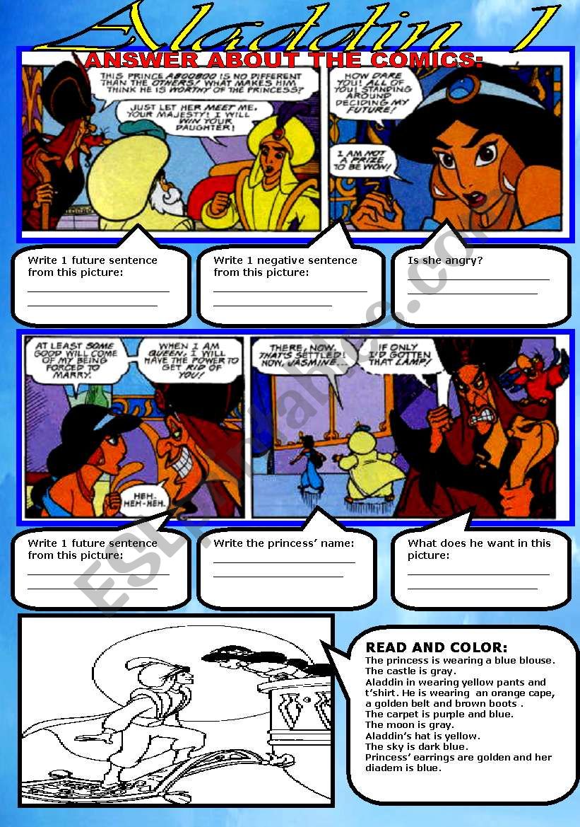 ALADDIN 1 worksheet